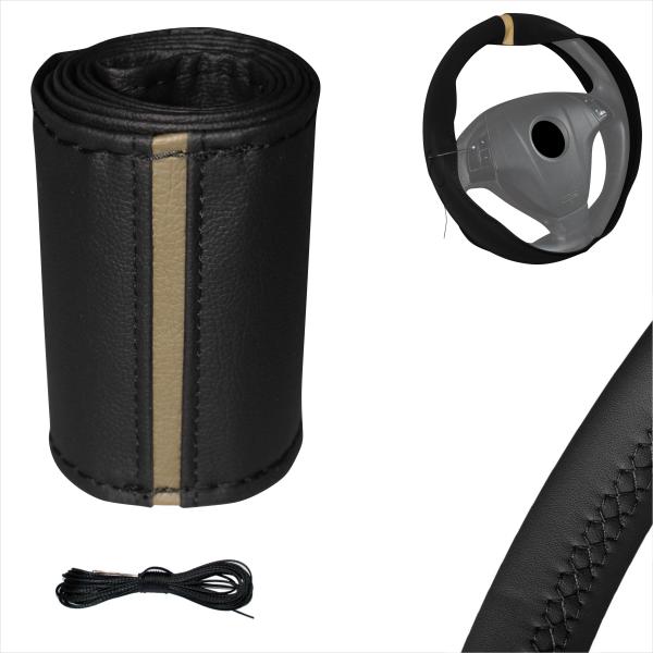 XLBG4 Xkeribom Leder Lenkradbezug zum Schnüren 37-38cm 12 Uhr Markierung mit Farbauswahl + STAFFELPREISE